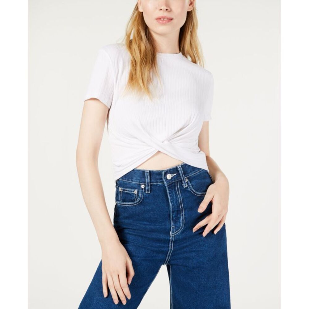Project 28 Nyc Twist Front Crop Top